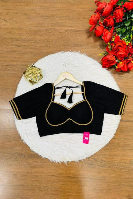Golden Glow- Vichitra Silk Blouse