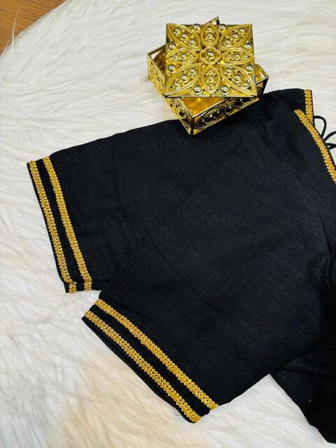 Golden Glow- Vichitra Silk Blouse
