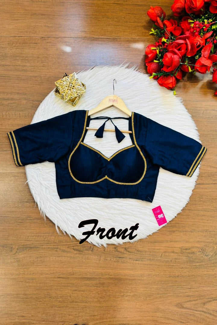 Golden Glow- Vichitra Silk Blouse