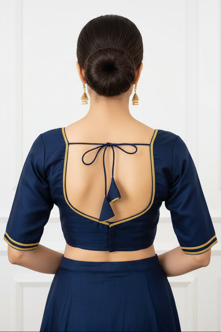 Golden Glow- Vichitra Silk Blouse