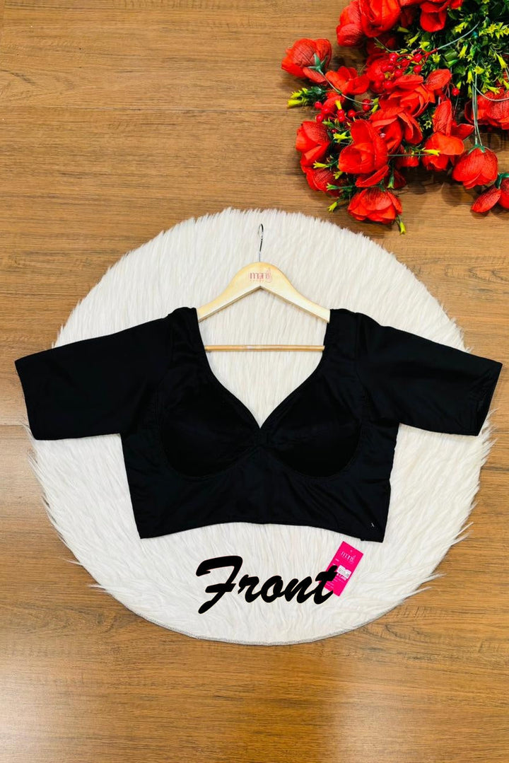 Plain Charm Fancy Designer Solid Color Blouse