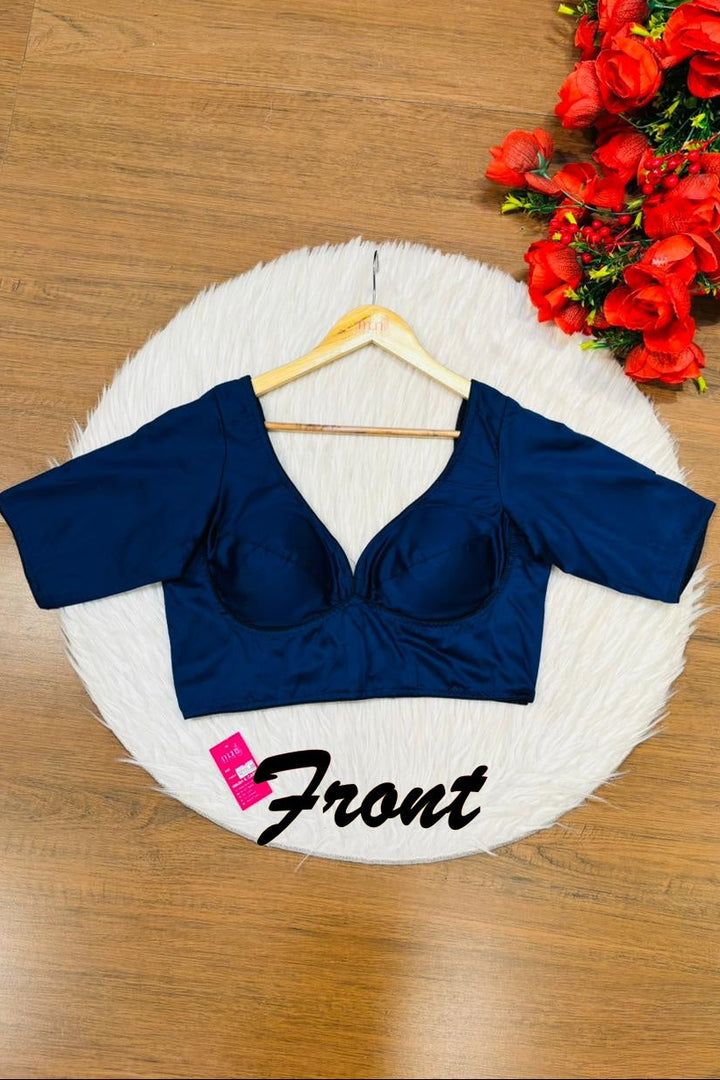 Plain Charm Fancy Designer Solid Color Blouse