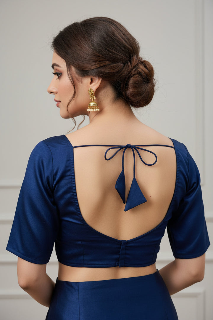 Plain Charm Fancy Designer Solid Color Blouse