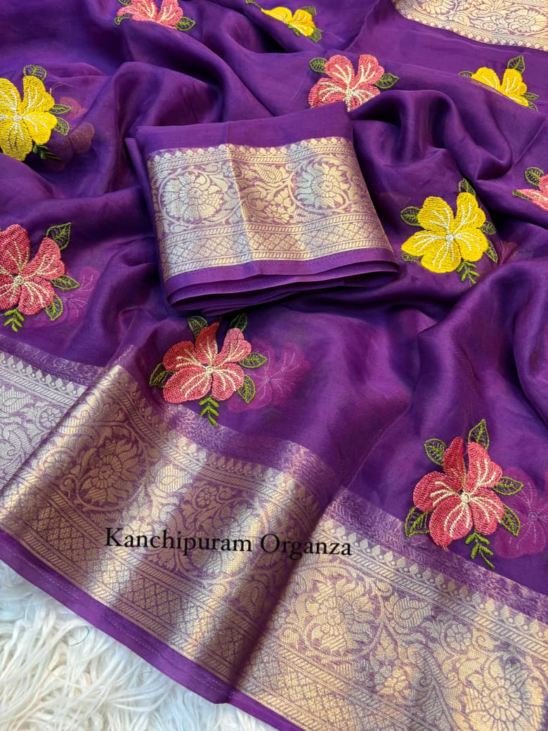 Dance Flow Designer Kanchipuram Silk Saree