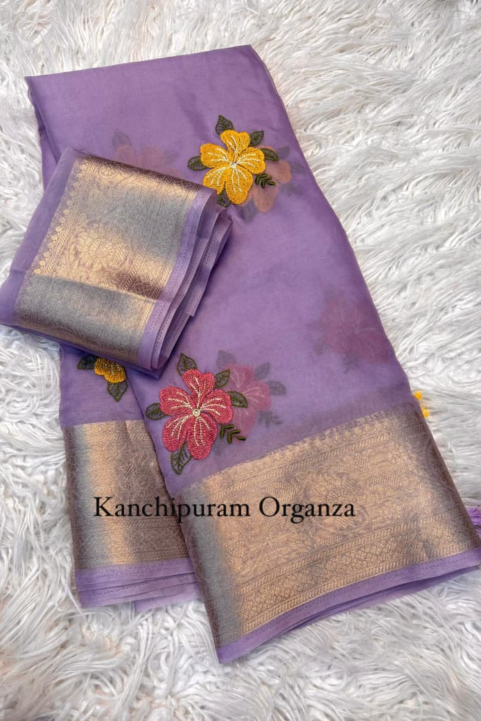 Dance Flow Designer Kanchipuram Silk Saree