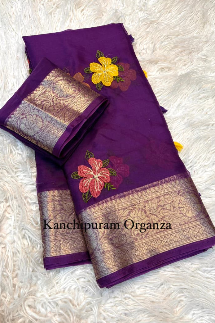 Dance Flow Designer Kanchipuram Silk Saree