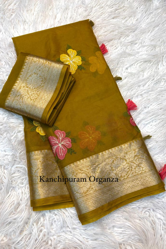 Dance Flow Designer Kanchipuram Silk Saree