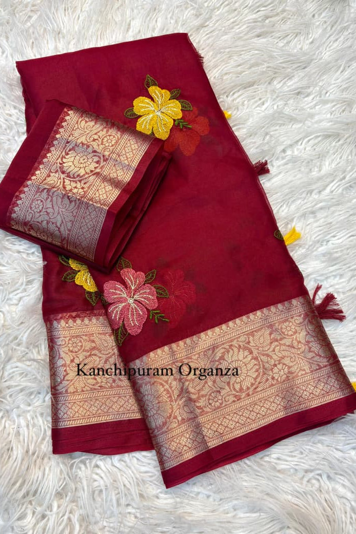 Dance Flow Designer Kanchipuram Silk Saree