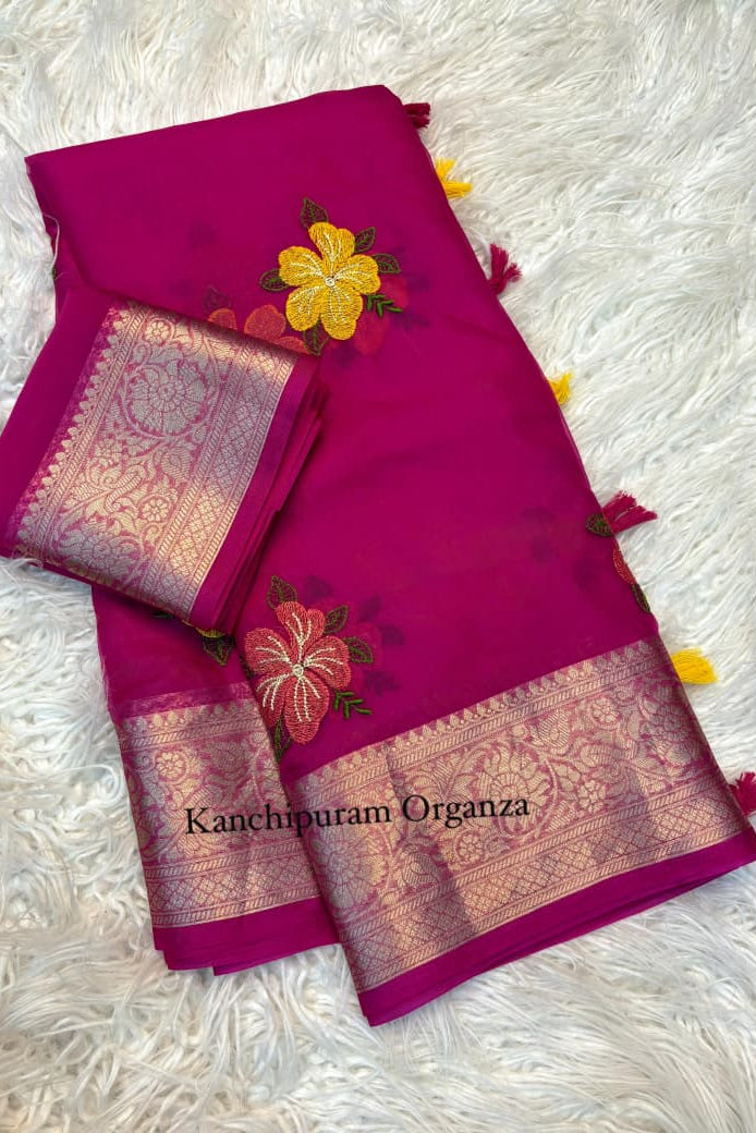 Dance Flow Designer Kanchipuram Silk Saree