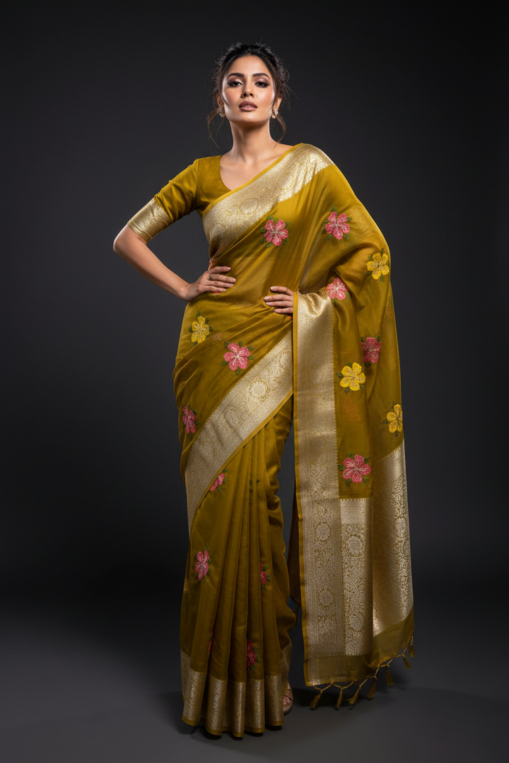 Dance Flow Designer Kanchipuram Silk Saree