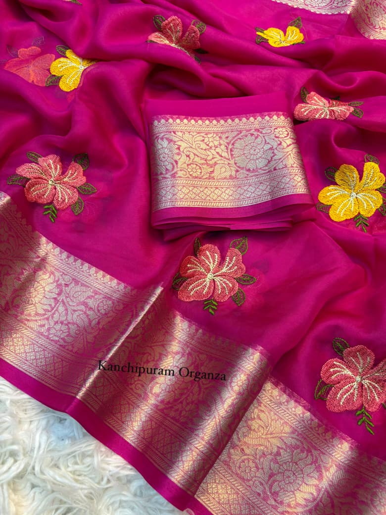 Dance Flow Designer Kanchipuram Silk Saree