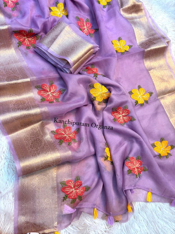 Dance Flow Designer Kanchipuram Silk Saree