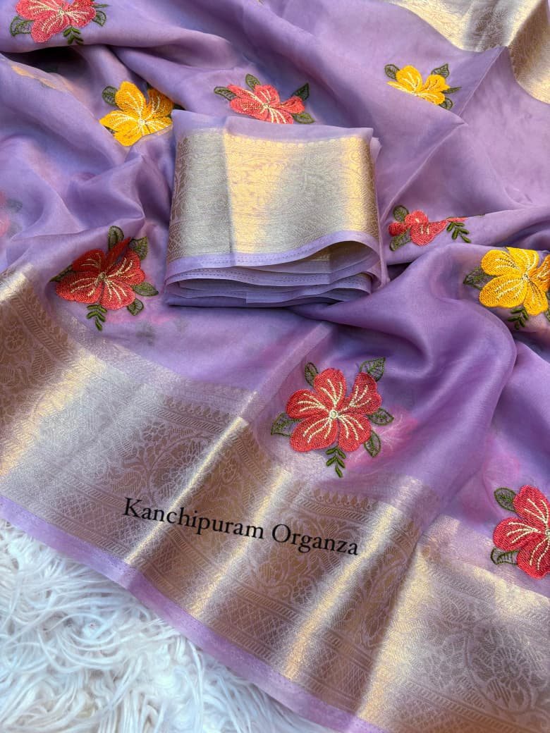 Dance Flow Designer Kanchipuram Silk Saree