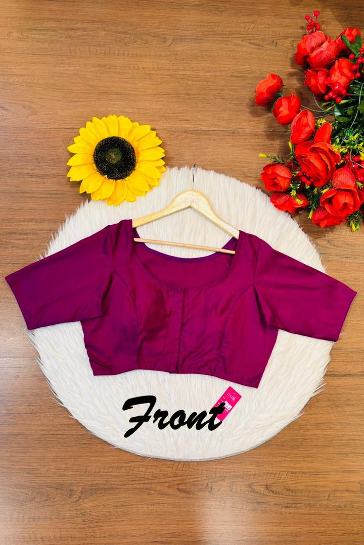 Single And Solid Color Fancy Designer Blouse