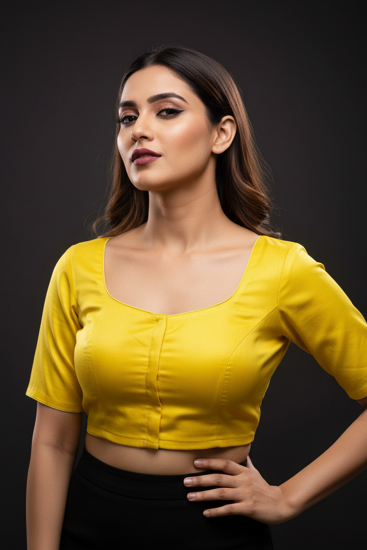 Single And Solid Color Fancy Designer Blouse