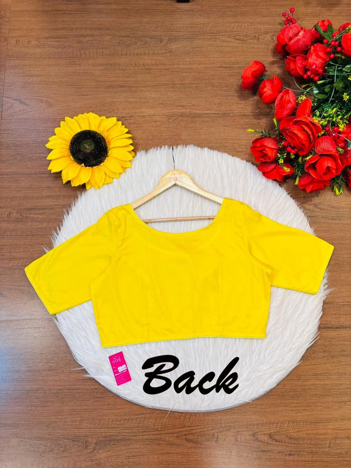 Single And Solid Color Fancy Designer Blouse