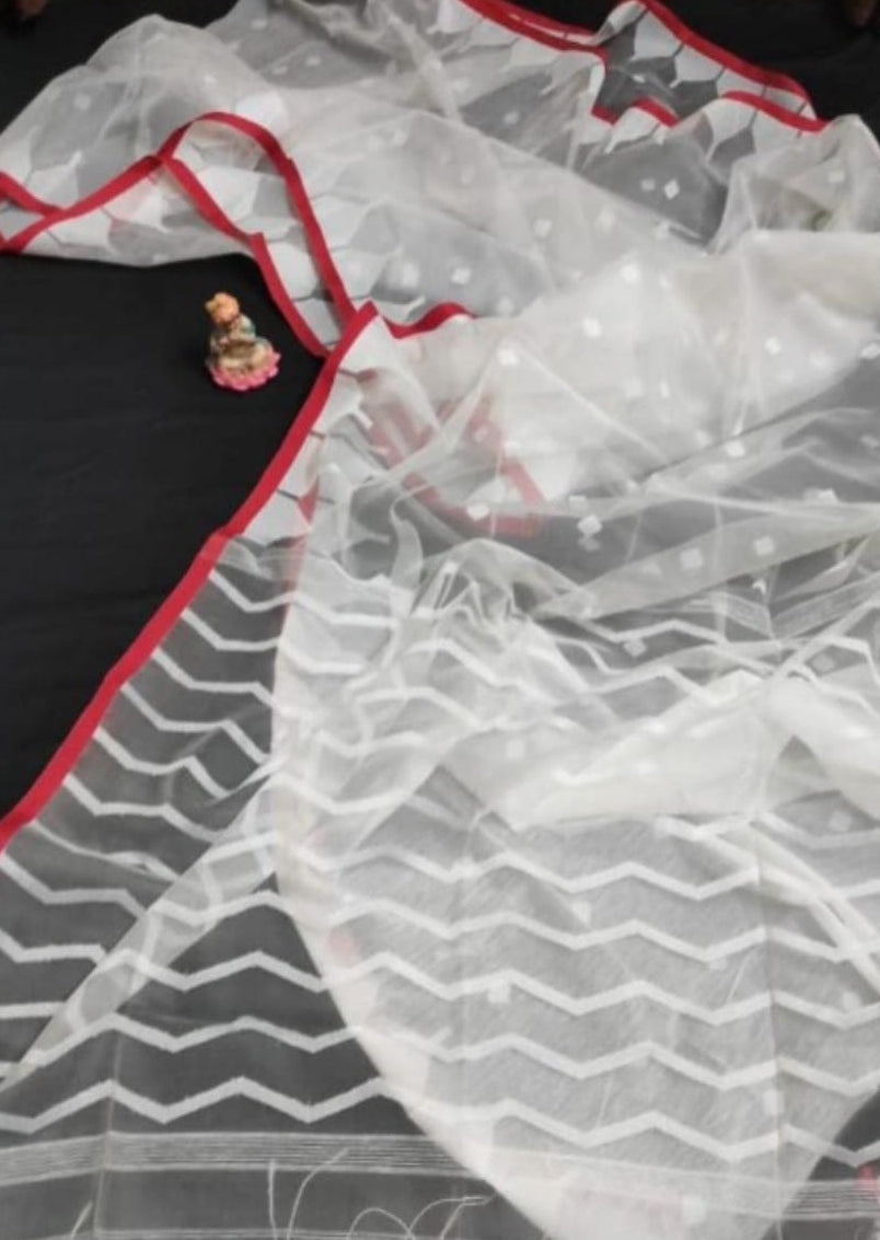 Reshmi Affair (Moirang phee Inspired) Muslin Resham Saree