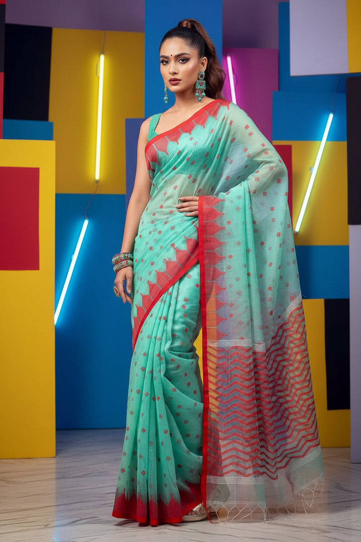 Reshmi Affair (Moirang phee Inspired) Muslin Resham Saree