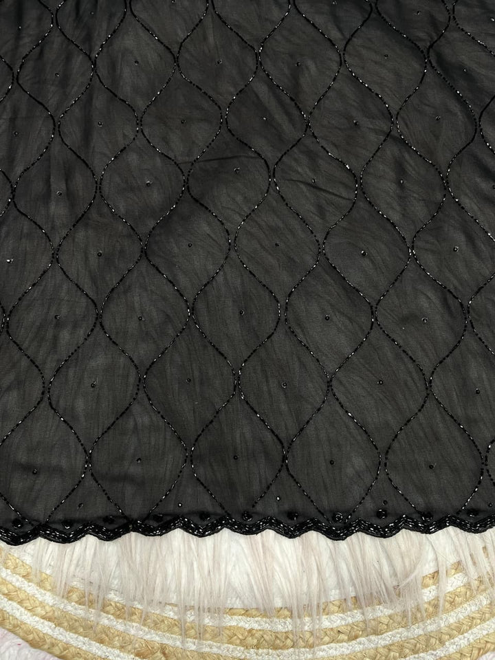 Threaded Story Georgette Silk Saree