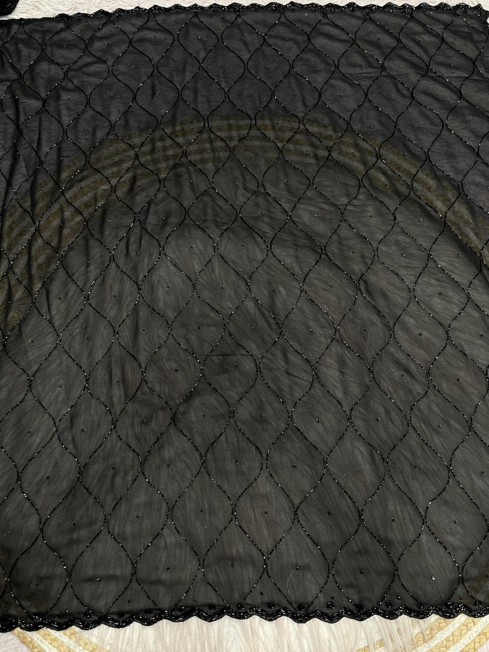 Threaded Story Georgette Silk Saree