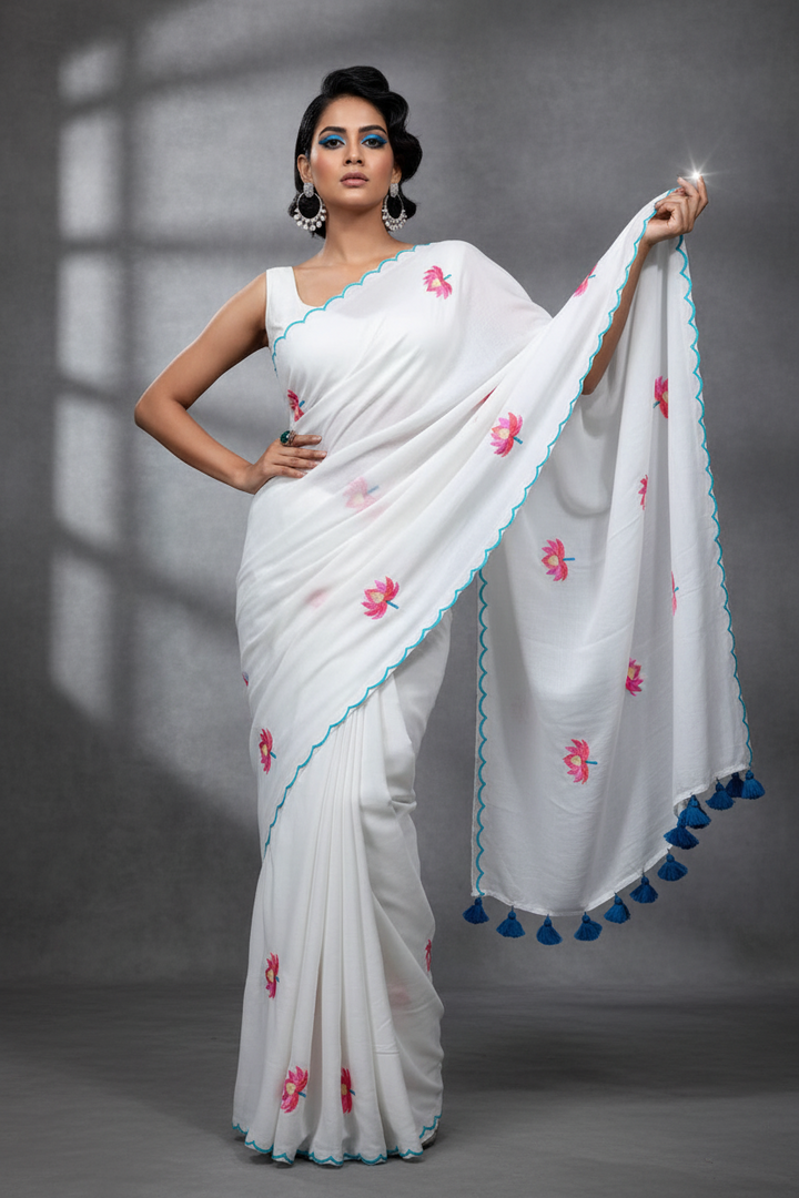 ShadaPakhi Mul Cotton Saree