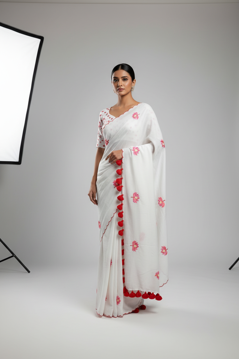 ShadaPakhi Mul Cotton Saree