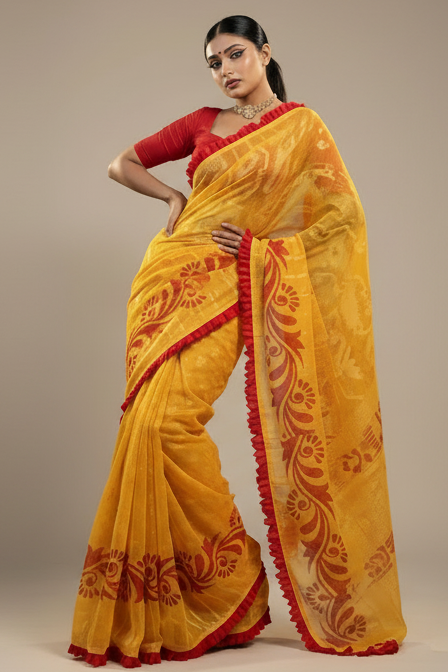Basant Panchami Special Dhakai Jamdani Saree