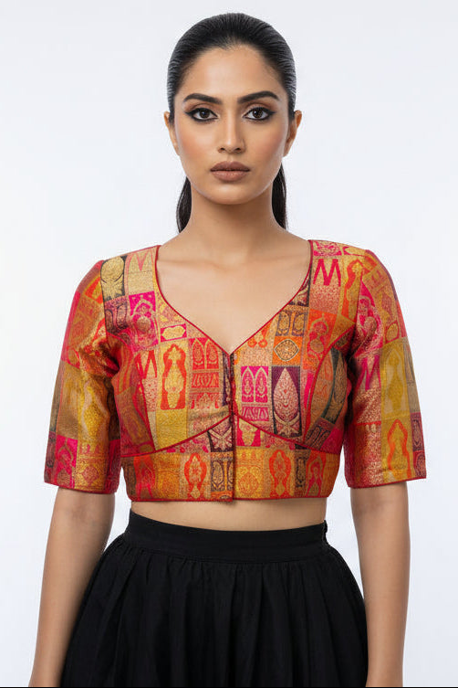 Heart Of Gold-Designer Blouse
