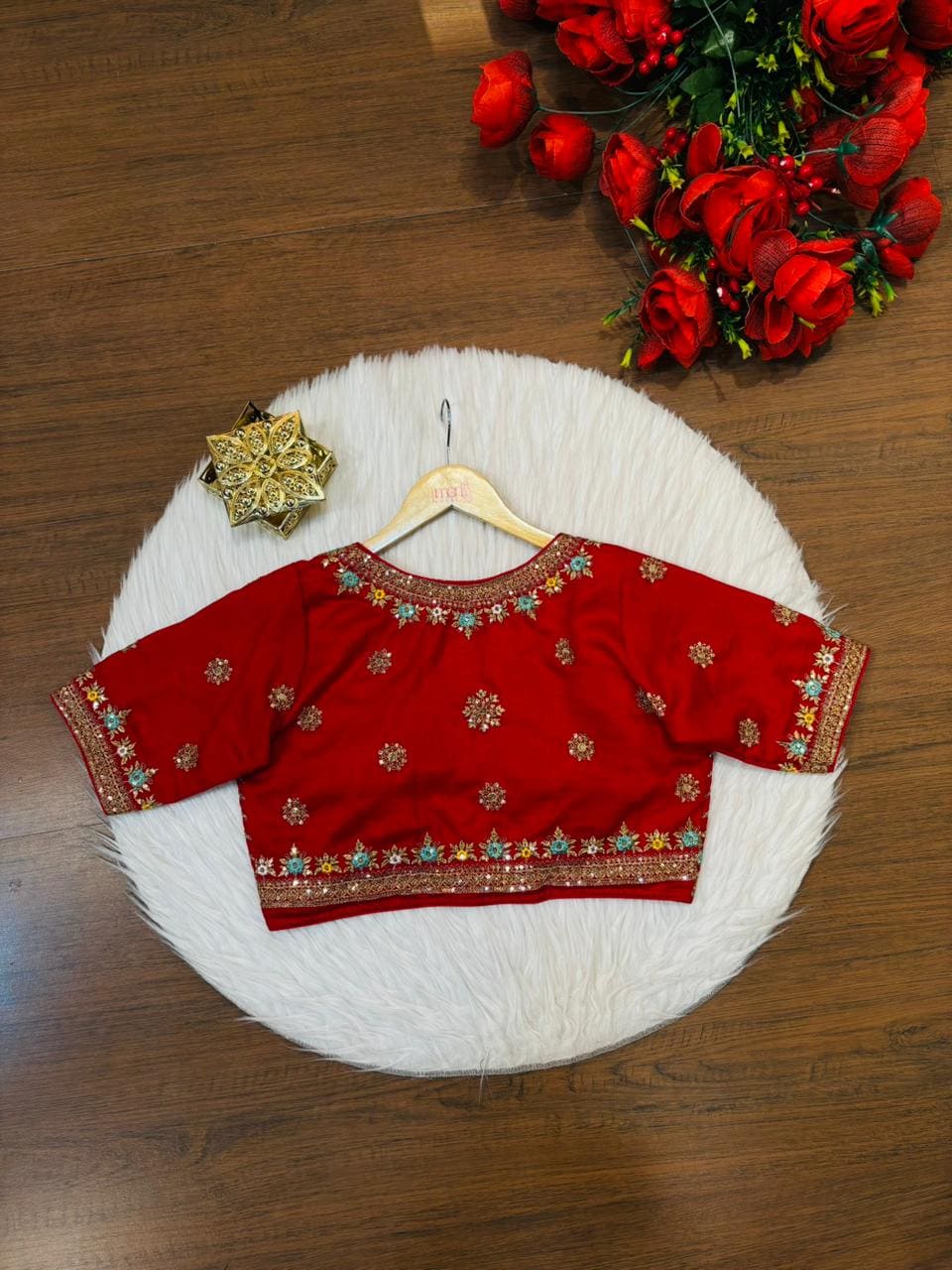 Made Of Vichitra Silk-Designer Blouse