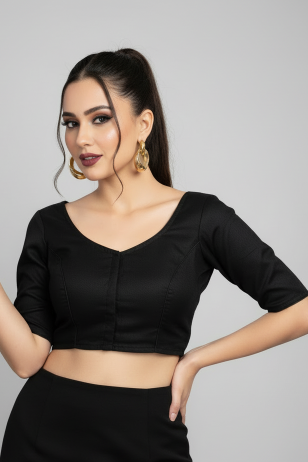 Single And Solid Color Fancy Designer Blouse