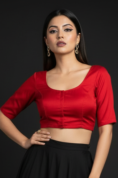 Single And Solid Color Fancy Designer Blouse