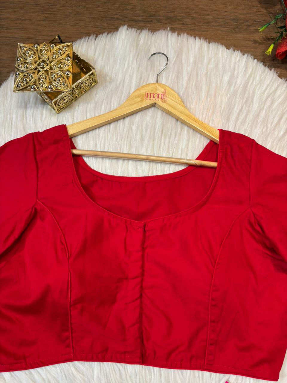 Single And Solid Color Fancy Designer Blouse