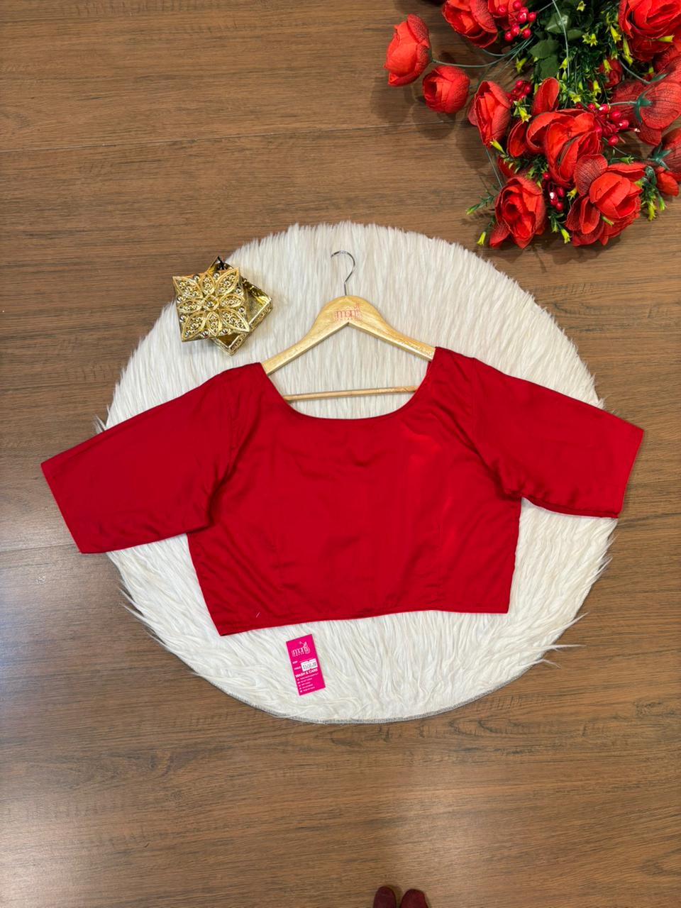 Single And Solid Color Fancy Designer Blouse