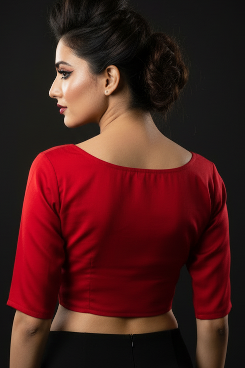 Single And Solid Color Fancy Designer Blouse