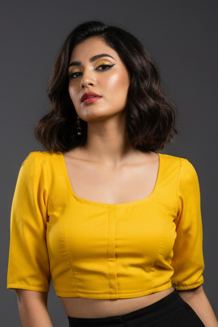 Single And Solid Color Fancy Designer Blouse