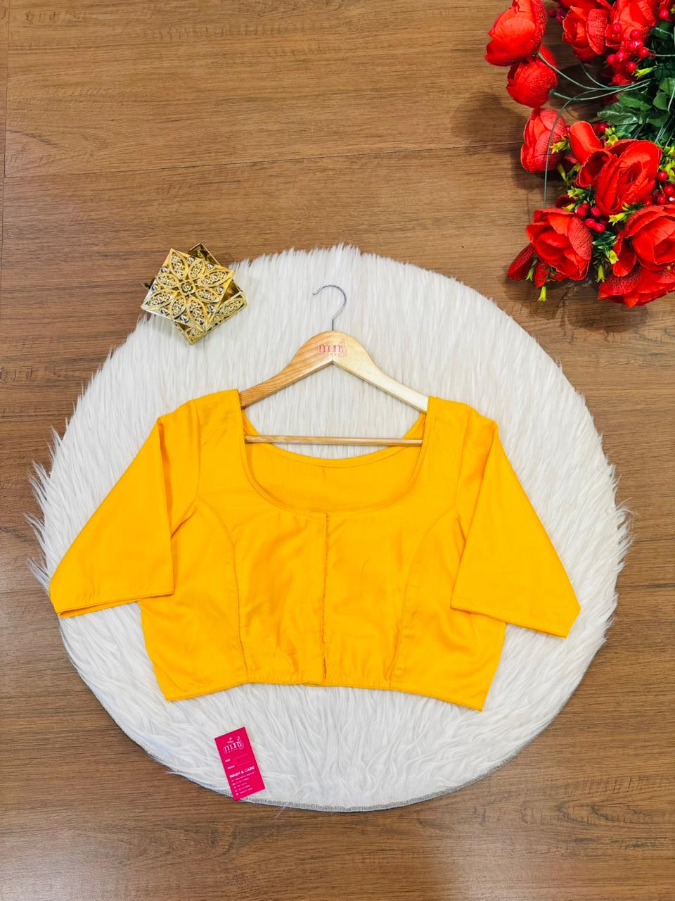 Single And Solid Color Fancy Designer Blouse