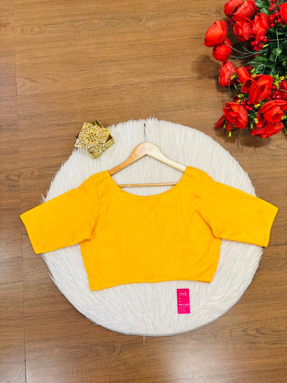 Single And Solid Color Fancy Designer Blouse