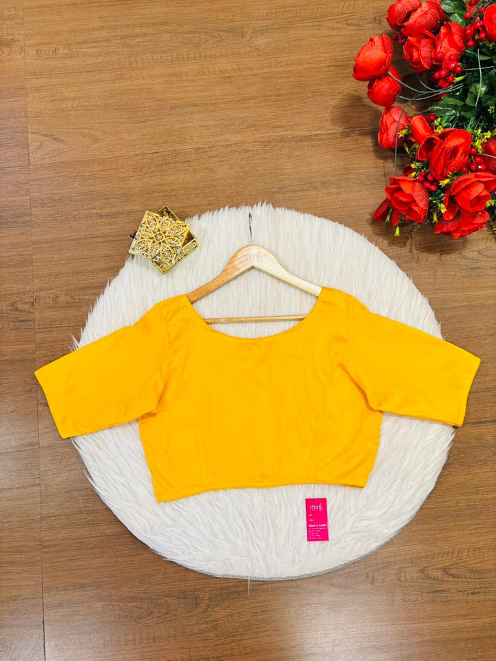 Single And Solid Color Fancy Designer Blouse