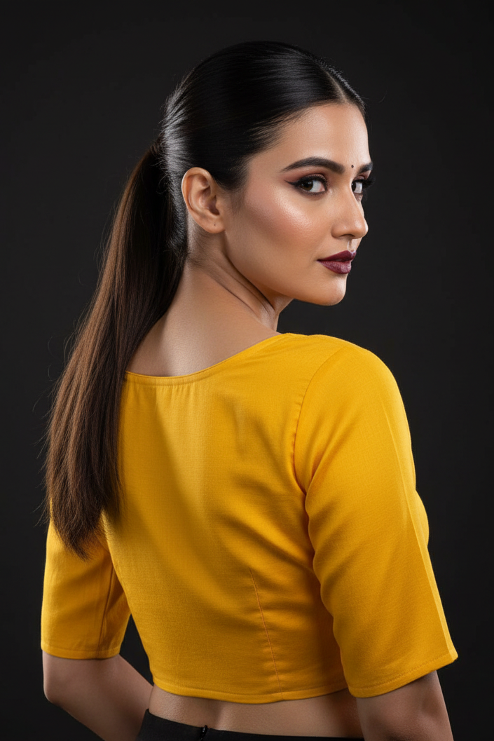 Single And Solid Color Fancy Designer Blouse