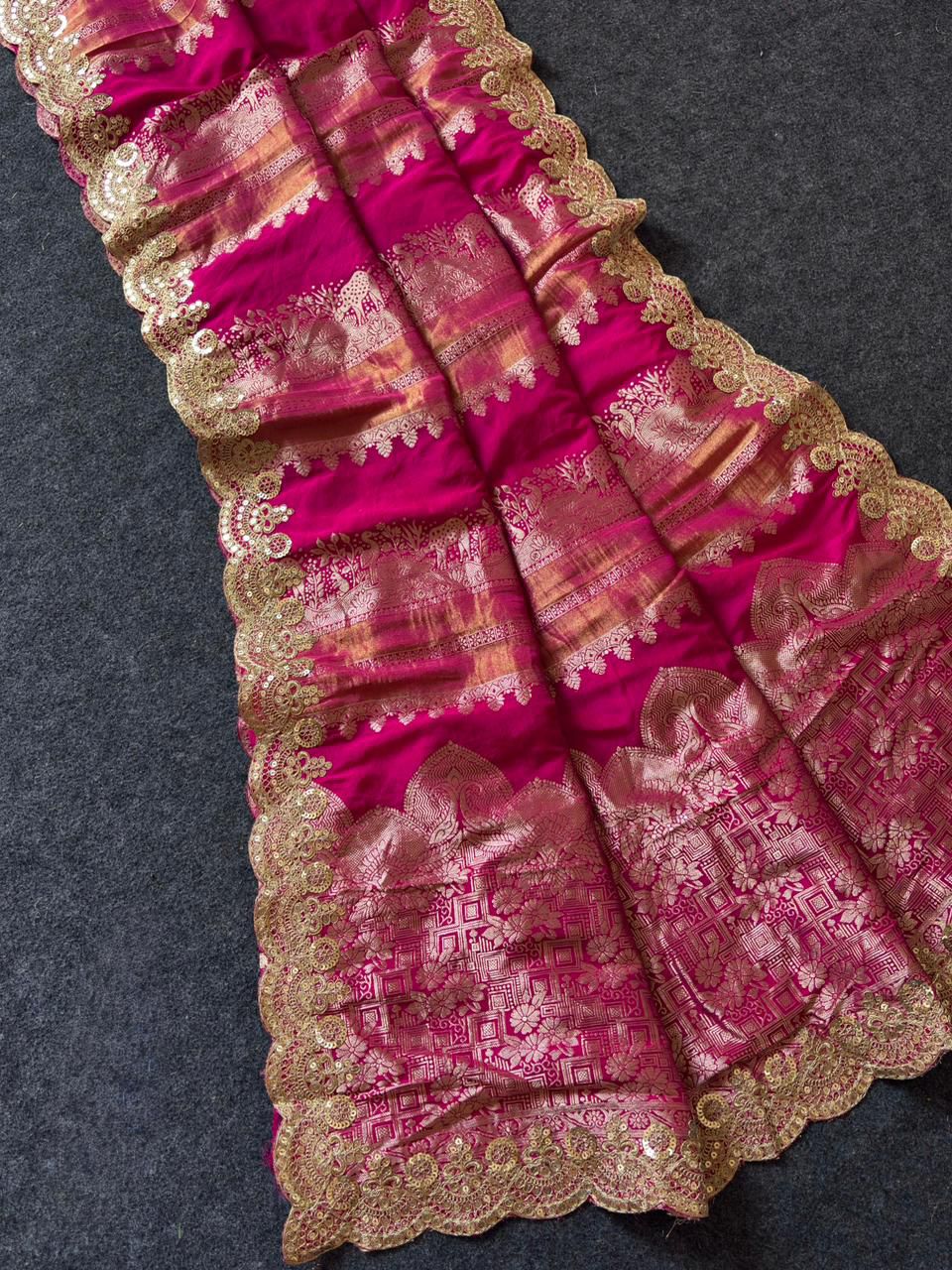 Flight Of Radiance Tissue Paithani Silk Saree