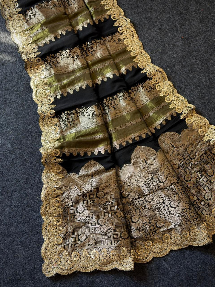 Flight Of Radiance Tissue Paithani Silk Saree