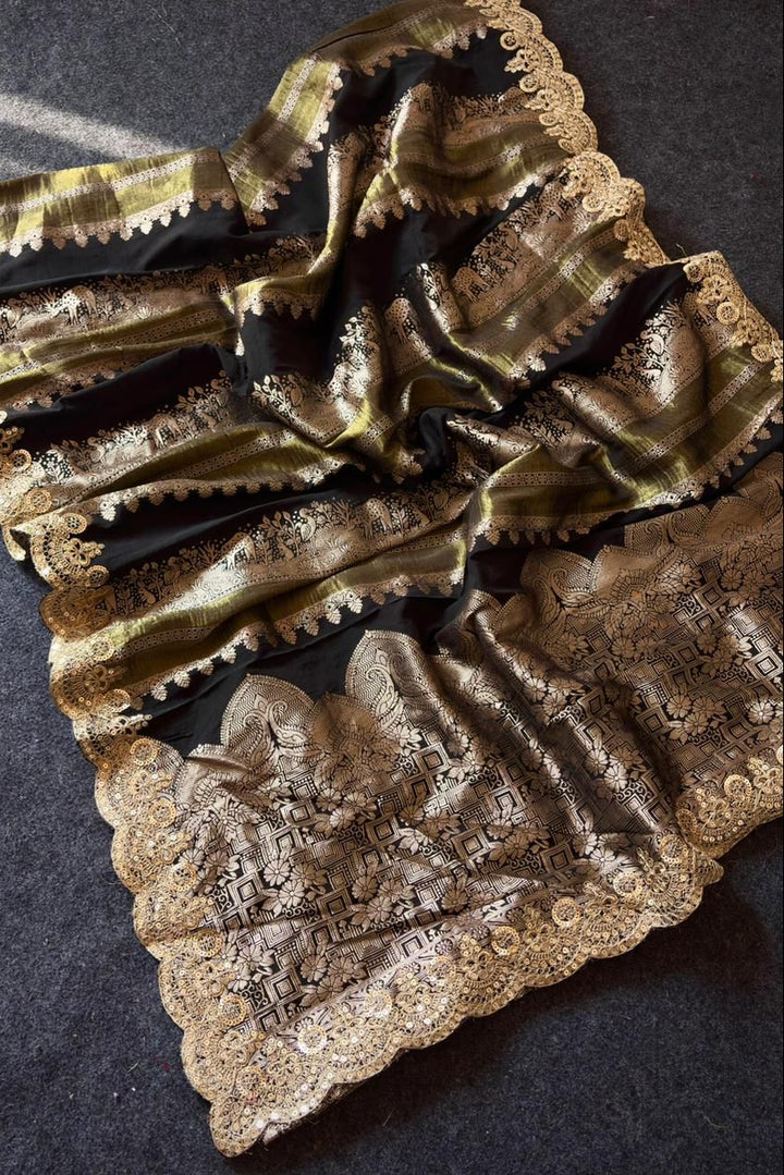 Flight Of Radiance Tissue Paithani Silk Saree