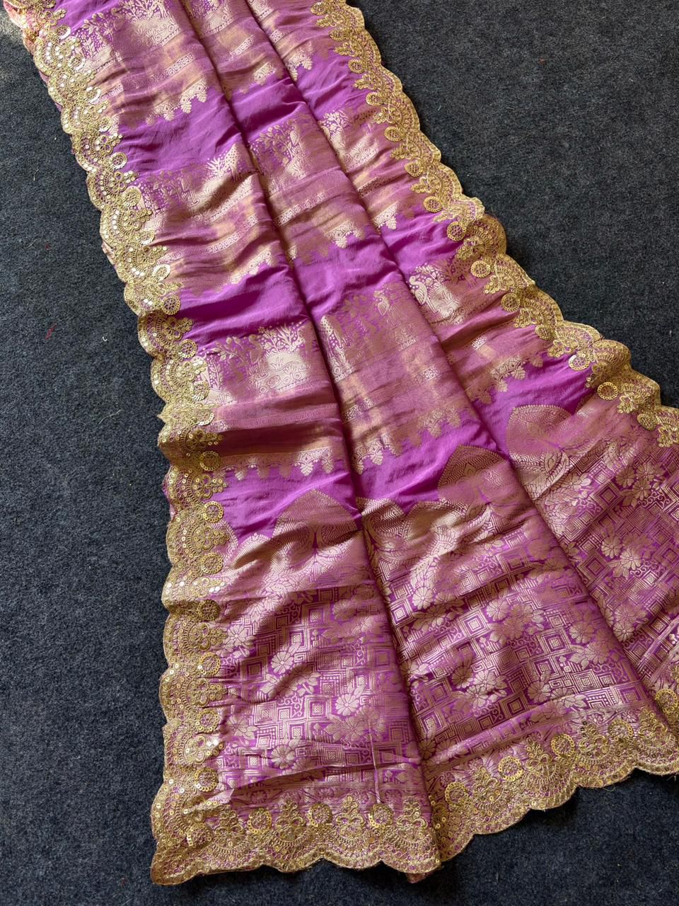 Flight Of Radiance Tissue Paithani Silk Saree