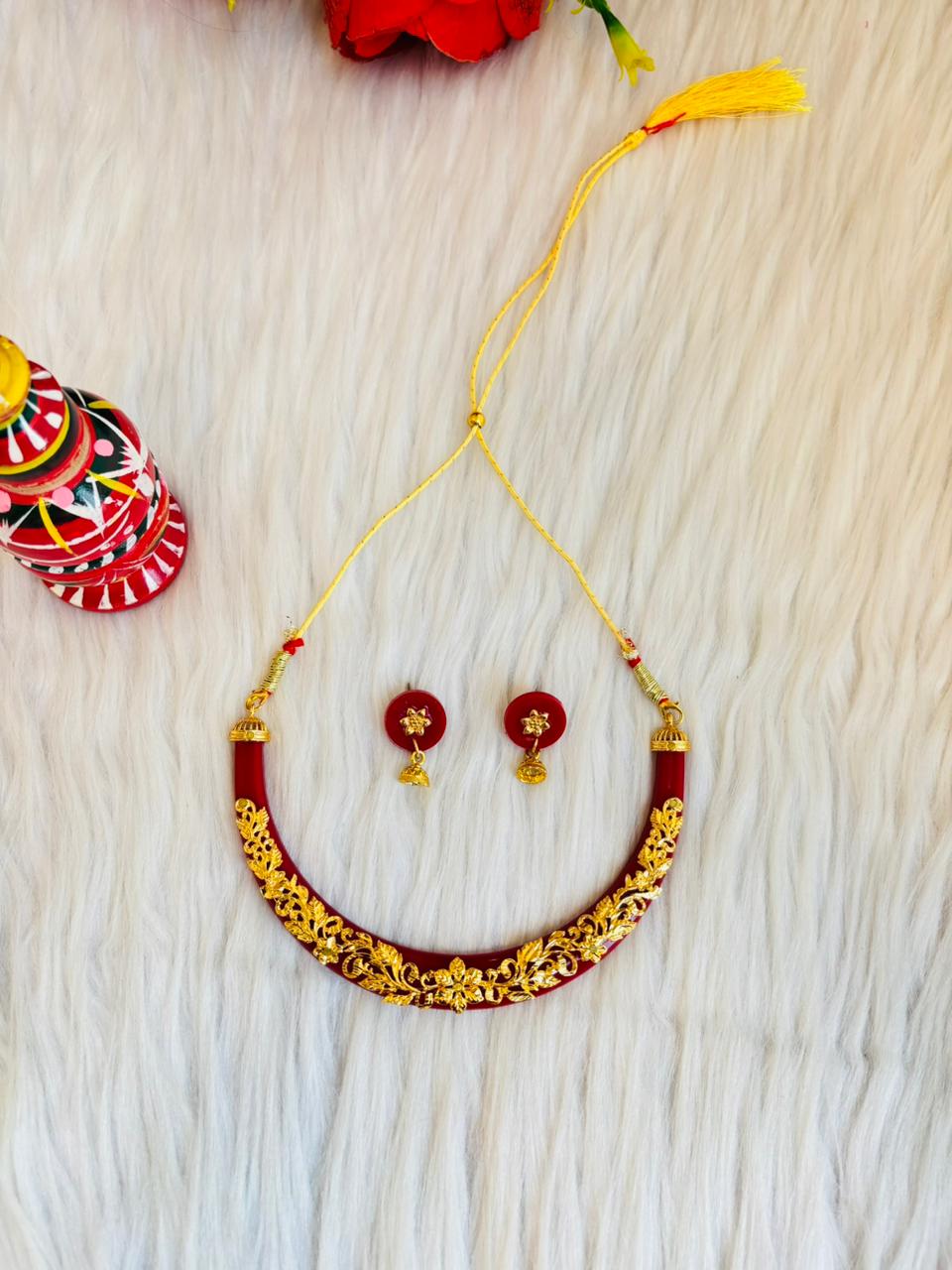 Shubho Sokal-Trending Necklace Set(The Sacred Day)