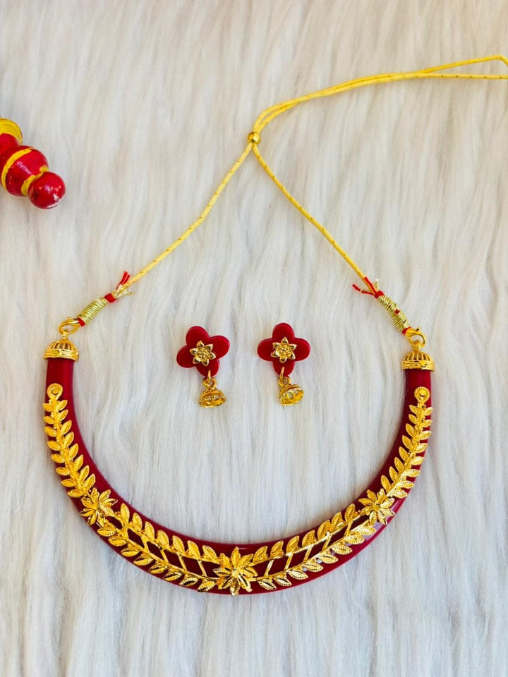 Shubho Sokal-Trending Necklace Set(The Sacred Day)