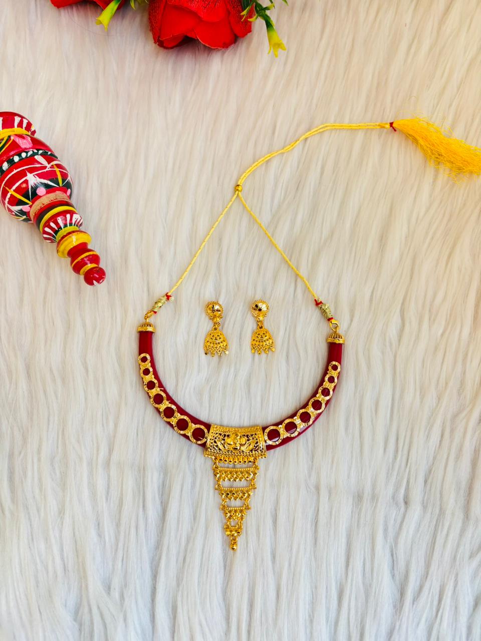 Shubho Sokal-Trending Necklace Set(The Sacred Day)