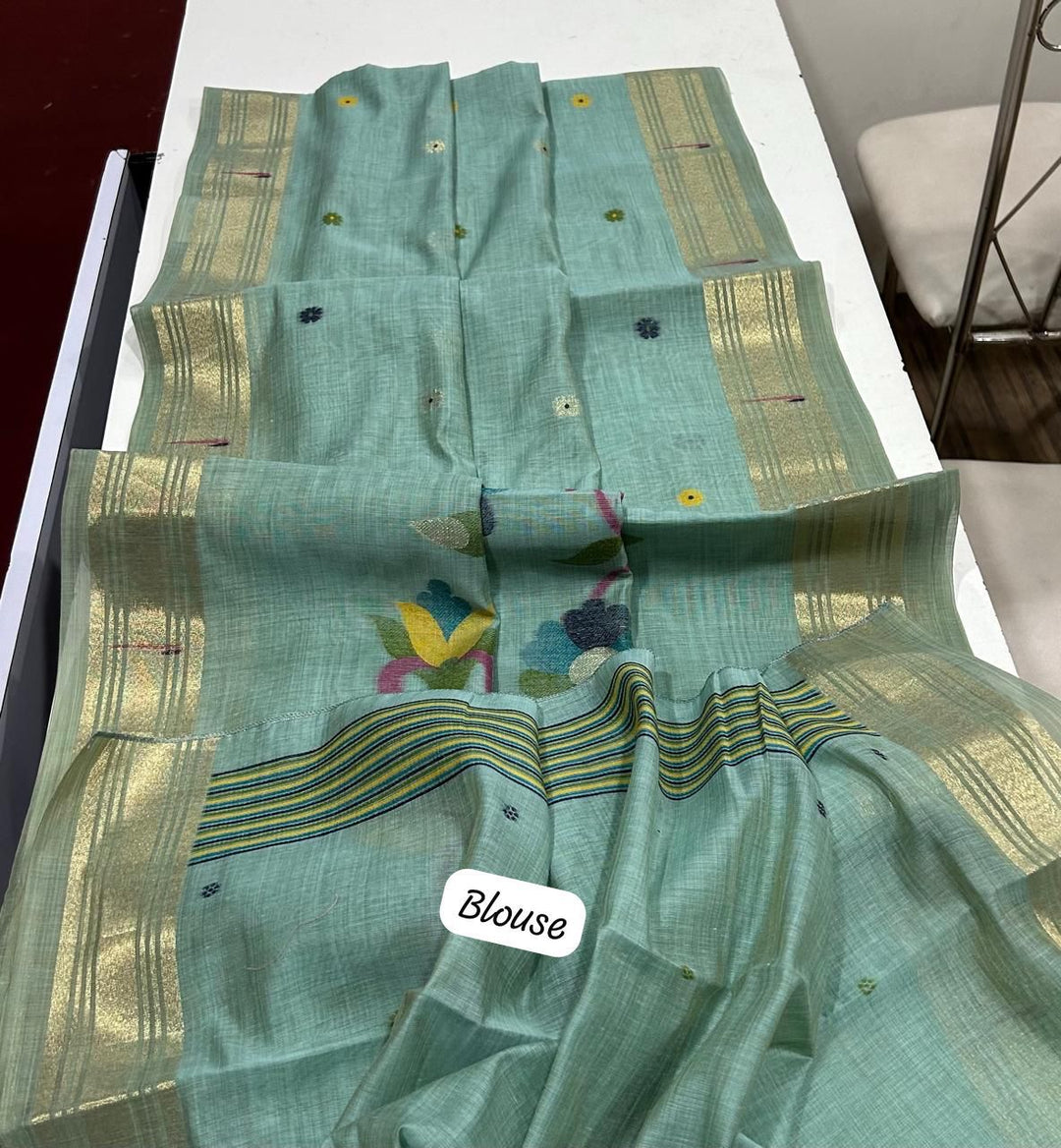 Smriti Rekha Muga Cotton Saree