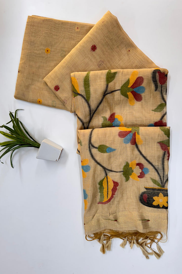 Smriti Rekha Muga Cotton Saree