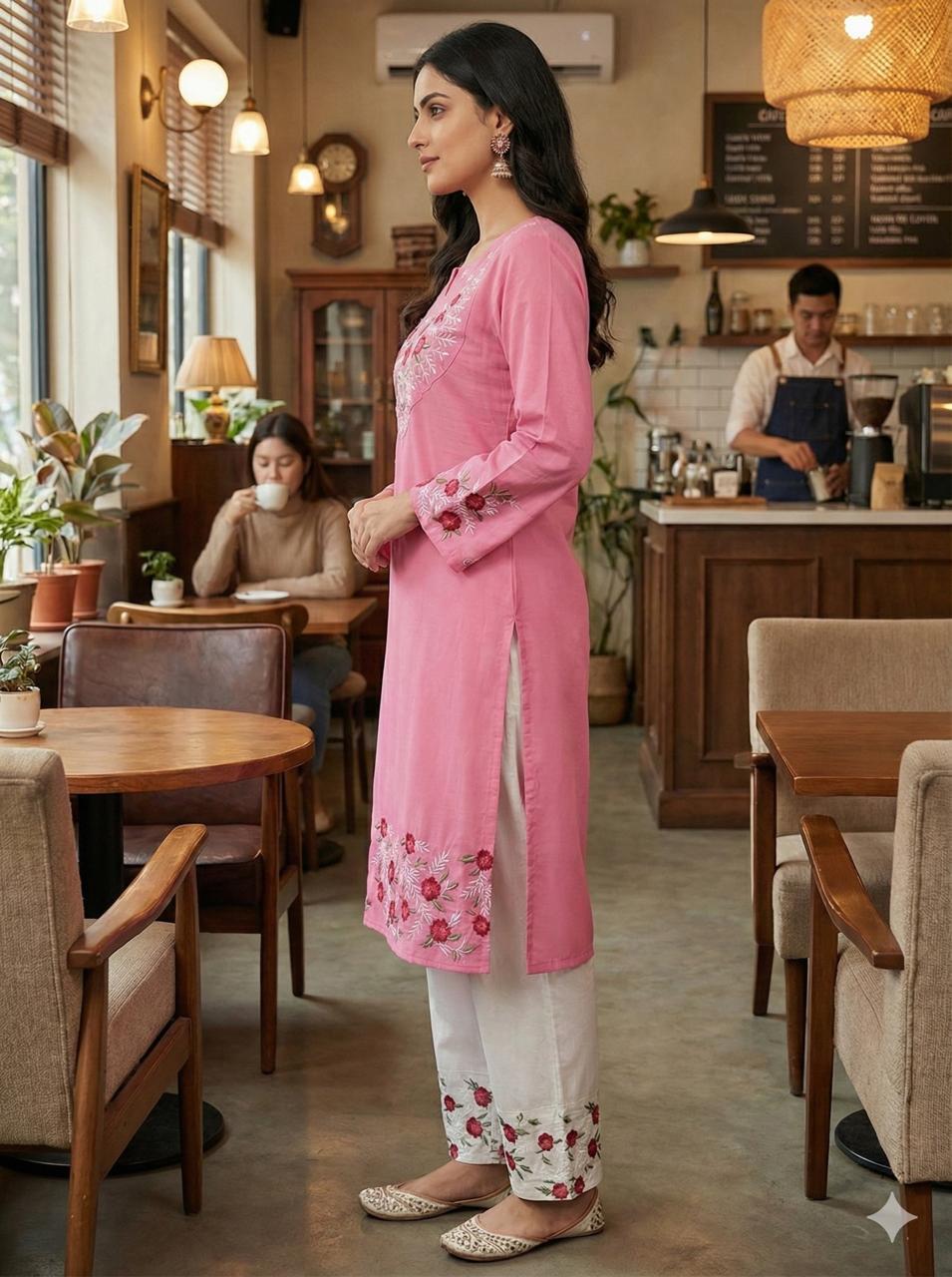 PINK Shades Cotton Coord Set