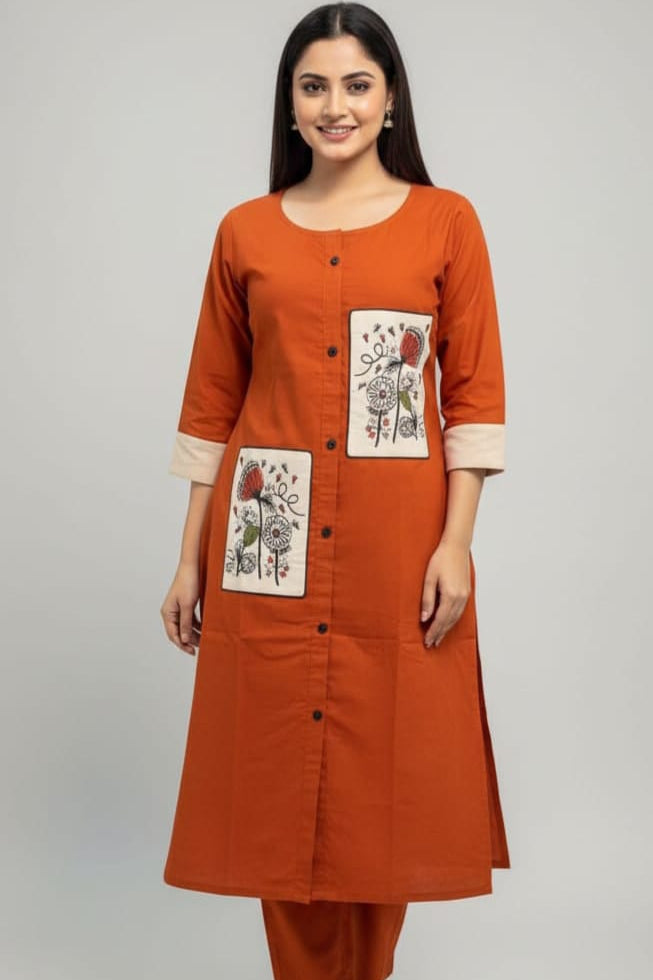 Season's Touch Embroidery Cotton Coord Set